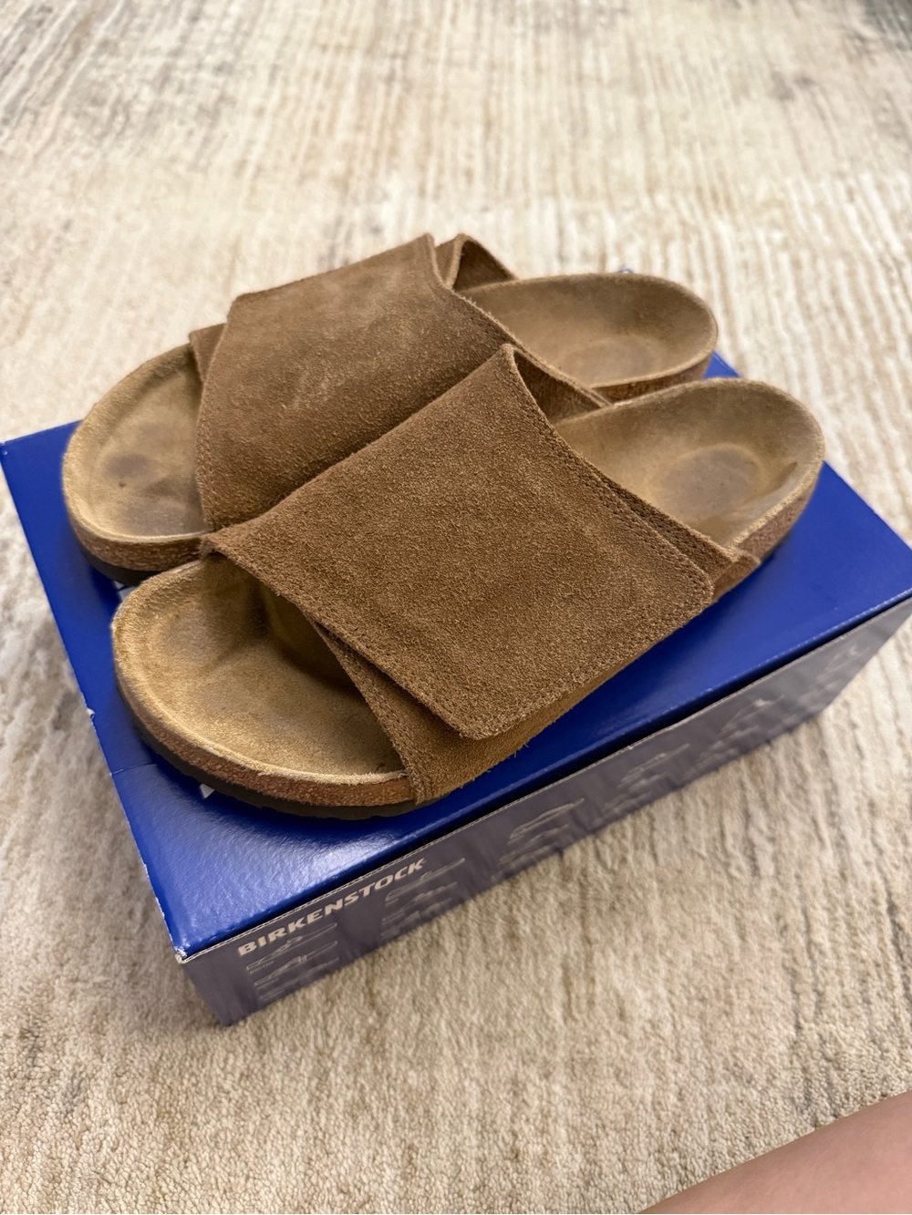 Birkenstock Solana VL Brown Suede Slide Sandals regular fit size 39